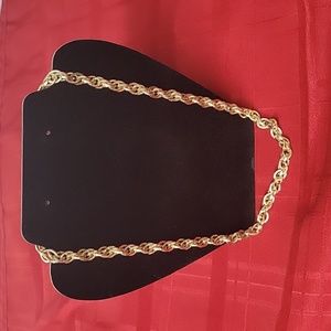 Chunky Gold Color Chair Necklace 24"